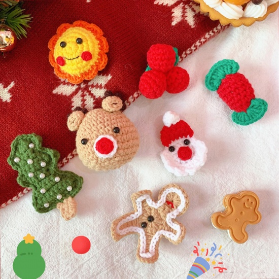 Picture of Wool Christmas Pin Brooches 1 Piece