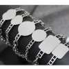 Picture of 316L Stainless Steel Blank Stamping Tags Bracelets Silver Tone