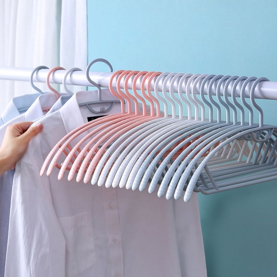 Imagen de PP Non-slip Clothes Hangers Pink 40cm x 19cm, 1 Set ( 10 PCs/Set)