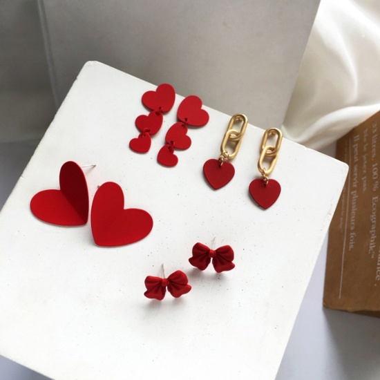 Picture of Earrings Red Heart 1 Pair