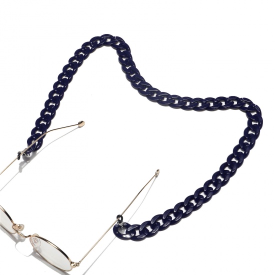 Bild von Acryl Panzerkette Kette Funde Gesichtsmaske und Brille Halsriemen Lariat Lanyard Halskette Grau Antirutsch 65cm lang, 1 Strang