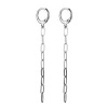 Picture of Stainless Steel Link Chain Hoop Earrings 1 Pair