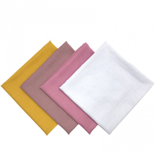 Picture of Cotton Pure Color Women's Scarves & Wraps Square White 110cm x 110cm, 1 Piece