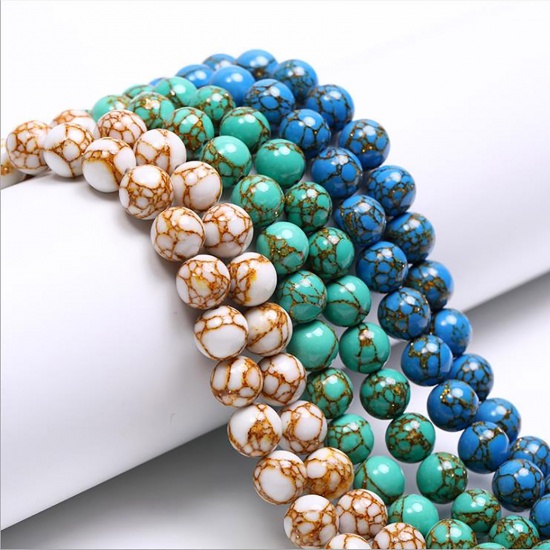 Image de Perles en Turquoise ( Synthétique) 1 Enfilade