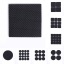 Image de Noir - Coussins de Meubles Adhésifs EVA pour Pied de Table et Chaise Multifonctionnel Anti-frottement Insonorisé Antidérapant 4.5x3cm, 4 feuilles