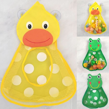 Green - Children's Cartoon Frog Bathing Toy Storage Bag 40x32cm, 1 Piece