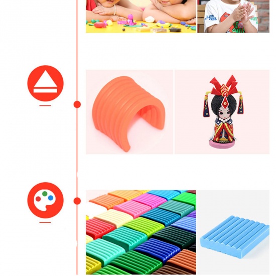 Immagine di Resin & Plastic DIY Plasticine Handicrafts Material Set Mixed Color