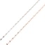 Immagine di Ottone Catena Collana Ovale 18K Vero Platino Placcato 40.5cm Lunghezza, Dimensione Catena: 4x2mm, 1 Pz