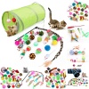 Immagine di Cat Toy Pet Collapsible Tunnel Cat toy Fun Bell Mice Shape Kitten Dog Cat Interactive Play Supplies