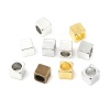 Picture of Zinc Based Alloy Spacer Beads Square Antique Bronze About 8mm x 8mm, Hole: Approx 6mm, 5 PCs