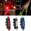 Изображение White Light - Waterproof LED USB Rechargeable Mountain Bike Cycling Rear Tail Light Night Safety Warning Light OPP Packaging 8.5x2.5cm, 1 Piece