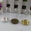 Picture of Zinc Based Alloy Glass Miniature Globe Bubble Bottle Vial For Earring Ring Necklace Wish Bottle Bronzed Transparent Clear 25mm x 18mm, 1 Set ( 2 PCs/Set)
