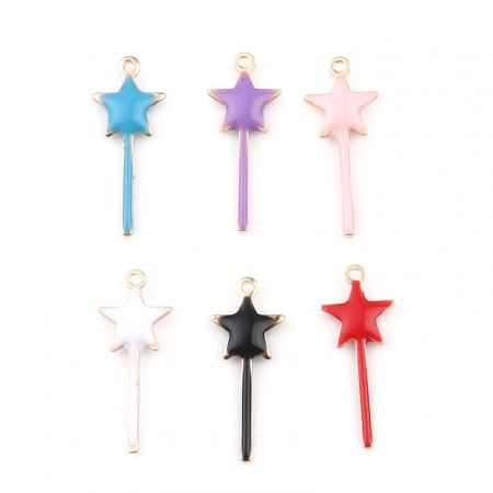 Brass Enamelled Sequins Charms Double Sided 10 PCs