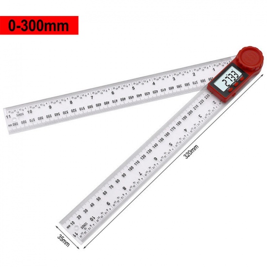 Immagine di 0-200mm 0-300mm Digital Meter Angle Inclinometer Angle Digital Ruler Electron Goniometer Protractor Angle finder Measuring Tool
