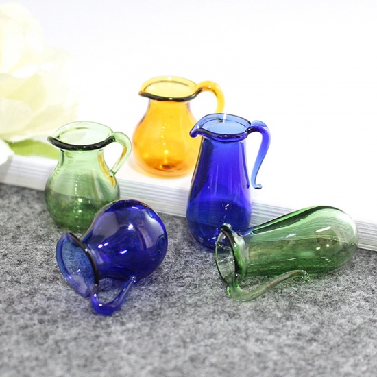 Bild von Glas Glaskugel Flasche Für Ohrring Ring Halskette Wunschflasche Transparent 32mm x 18mm, 1 Stück