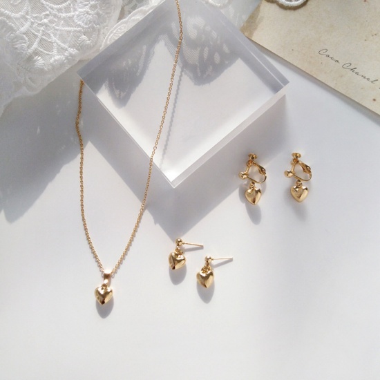 Picture of Necklace Gold Plated Heart 1 Piece