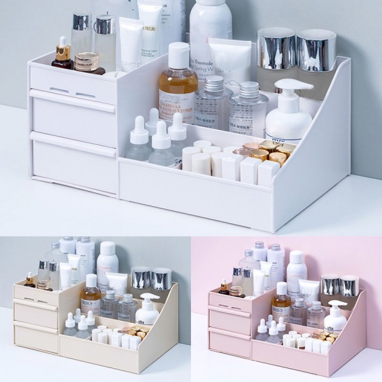 Imagen de Makeup Organizer Dressing Table Makeup Box Organizer For Cosmetics Storage Makeup Jewelry Storage Box Table Sundries Storage Box