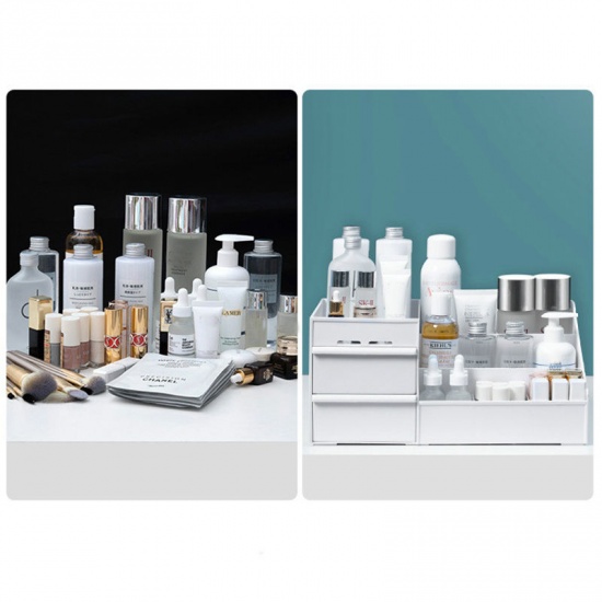 Imagen de Makeup Organizer Dressing Table Makeup Box Organizer For Cosmetics Storage Makeup Jewelry Storage Box Table Sundries Storage Box