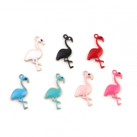 Brass Enamelled Sequins Charms 5 PCs