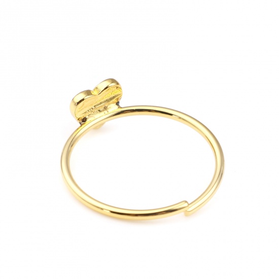 Picture of Open Rings Gold Plated Heart 1 Piece