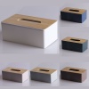 Изображение Pink - Wooden Tissue Box Holder Household Storage 21.5x12x8.5cm, 1 Piece