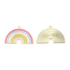 Picture of Zinc Based Alloy Weather Collection Pendants Rainbow Gold Plated Multicolor Enamel 3.1cm x 2cm, 10 PCs