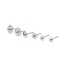 Picture of Stainless Steel Ear Post Stud Earrings Round Silver Tone 5mm Dia., Post/ Wire Size: (21 gauge), 30 PCs