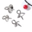 Immagine di Acciaio Inossidabile Vite Bulloni Per Ovino Occhi Tono Argento ( Adatto 4mm) 10mm x 4mm, 20 Pz