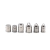 Picture of Stainless Steel Cord End Caps Cylinder Silver Tone Stripe (Fits 4mm Cord) 10mm x 5mm, 10 PCs