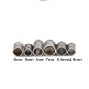 Picture of Stainless Steel Cord End Caps Cylinder Silver Tone Stripe (Fits 4mm Cord) 10mm x 5mm, 10 PCs
