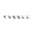 Immagine di Acciaio Inossidabile Orecchini a Perno Palla Tono Argento W/ Loop 7mm x 4mm, Posta / Filo Dimensione: (21 misura), 10 Pz