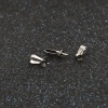 Picture of Stainless Steel Pearl Pendant Connector Bail Pin Cap Silver Tone (Fits 5mm Dia.) 13mm x 5mm, 10 PCs