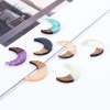 Picture of Resin & Wood Wood Effect Resin Charms Half Moon Natural 
