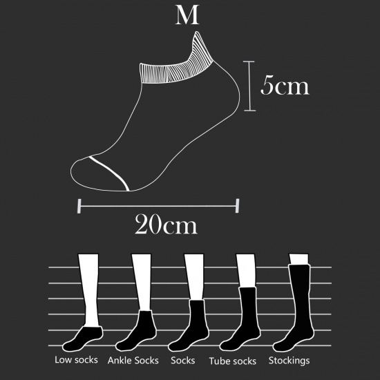 Immagine di Multifunction Non-slip Breathable Man's Sport Ankle Socks Pentagram Star Size M（39-43）, 1 Pair