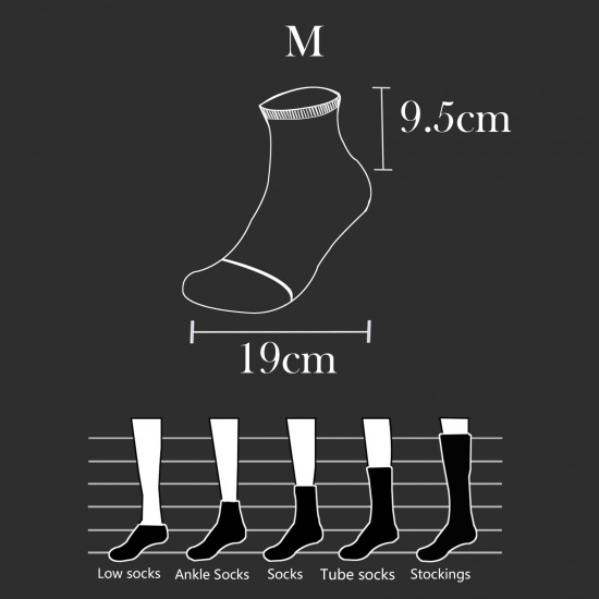 Picture of Multifunction Non-slip Breathable Man's Sport Socks Stripe Size M（39-43）, 1 Pair