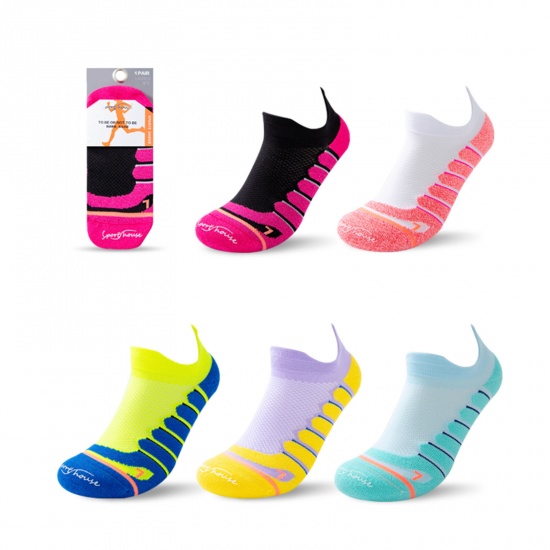 Picture of Multifunction Non-slip Breathable Women's Sport Ankle Socks Stripe Size S（35-39）, 1 Pair