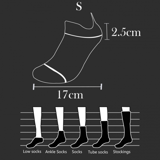 Picture of Multifunction Non-slip Breathable Women's Sport Ankle Socks Stripe Size S（35-39）, 1 Pair