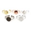 Immagine di Ottone Basi per Cabochon Aprire Braccialetti Tondo Multicolore (Adatto: 25mm) 17cm Lunghezza, 2 Pz