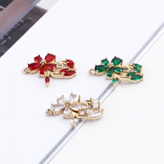 Picture of Brass & Glass Charms Flower                                                                                                                                                                                                                                   