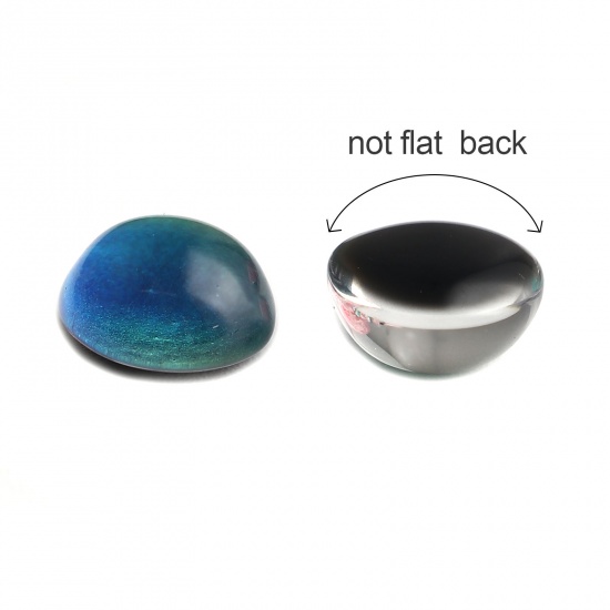 Picture of Glass Color Change Temperature Sensing Dome Seals Cabochon Round Flatback Multicolor