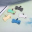 Picture of Stainless Steel Pet Memorial Blank Stamping Tags Pendants Bone Paw Print Multicolor 40mm x 21mm
