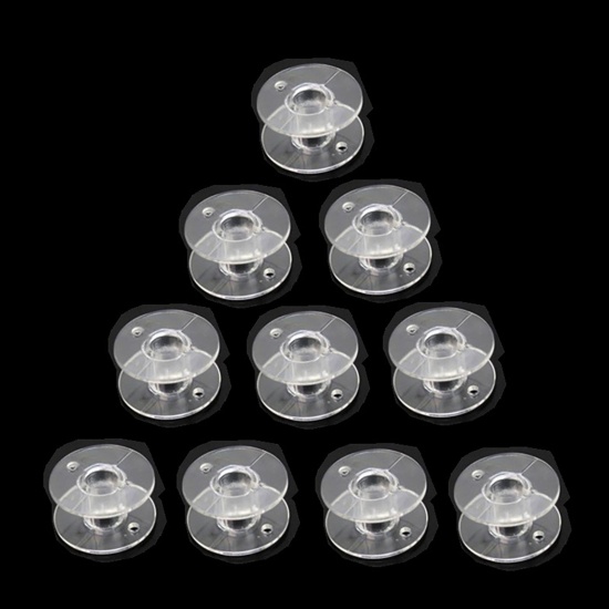 Bild von ABS Plastik Spulennähmaschinenspulen Transparent 20mm x 1 Set ( 25 Stück/Set)