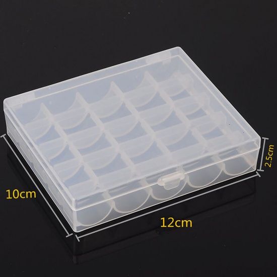 Bild von ABS Plastik Spulennähmaschinenspulen Transparent 20mm x 1 Set ( 25 Stück/Set)