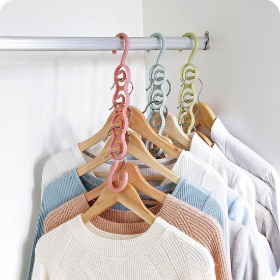 Picture of Blue - PP Clothes Hanger Wardrobe Save Space Organizer 33x4.5cm, 1 Piece