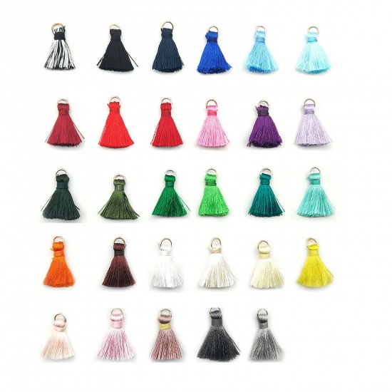 Picture of Zinc Based Alloy & Polyester Tassel Charms Tassel 25mm, 10 PCs