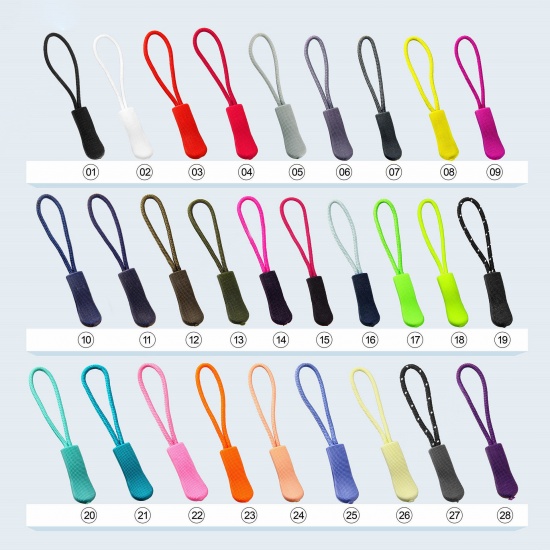 Изображение PVC + Нейлон Молния шнурок Фиолетовый 66мм x 8мм, 10 ШТ