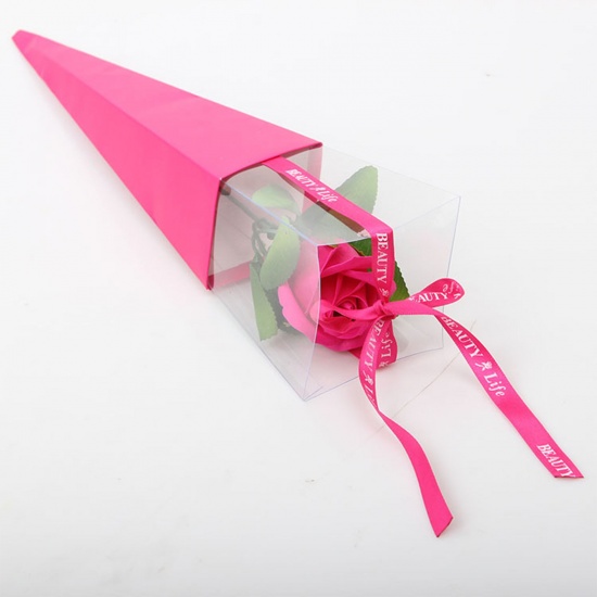 Image de Fuchsia - Cadeau De Fleur De Savon D'Oeillet Artificiel Décoration De La Maison 38X4Cm, 1 Pièce