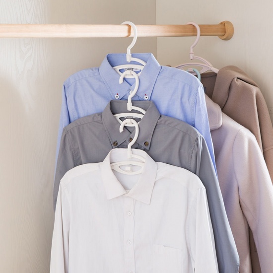 Immagine di Pink - PP Multi-purpose Simple Non-slip Non-Trace Adult Dry/Wet Clothing Hanger 40x20cm, 1 Piece