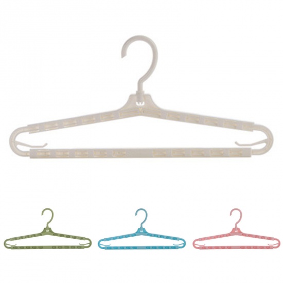 Immagine di Pink - PP Retractable Non-Trace Dry/Wet Dual Adult Clothes Hanger 42cm long, 1 Piece