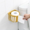Imagen de White - Wall-mounted Toilet Roll Paper Rack Holder Tissue Box 14x13.5x11cm, 1 Piece